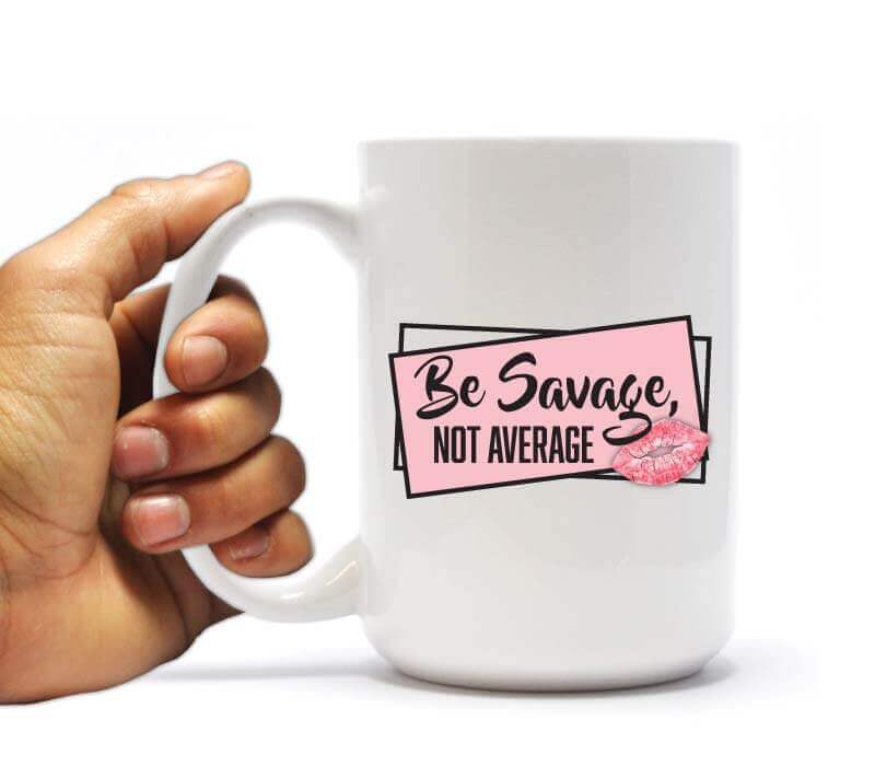 Be Savage not Average Mug & Can Cooler Gift Set - Image 2