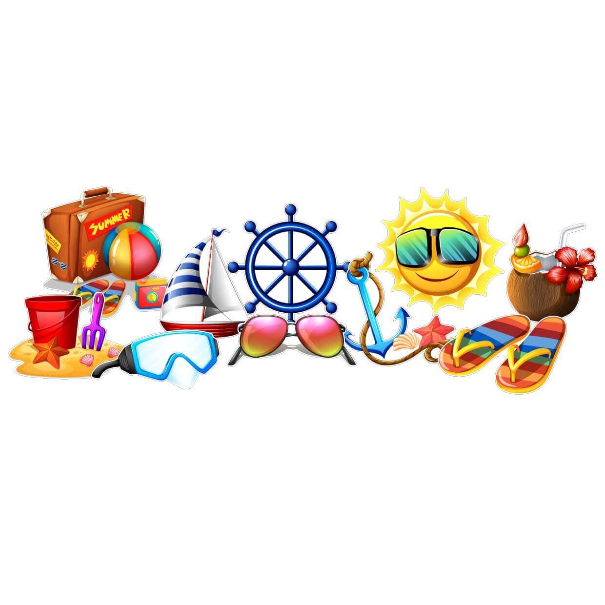Beach Themed Yard Card Flair 10 pc Set - Image 4