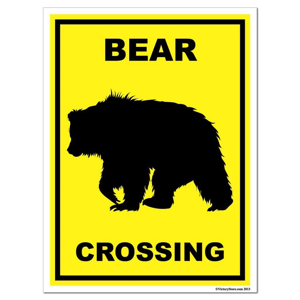 Bear Crossing Sign or Sticker - Image 4