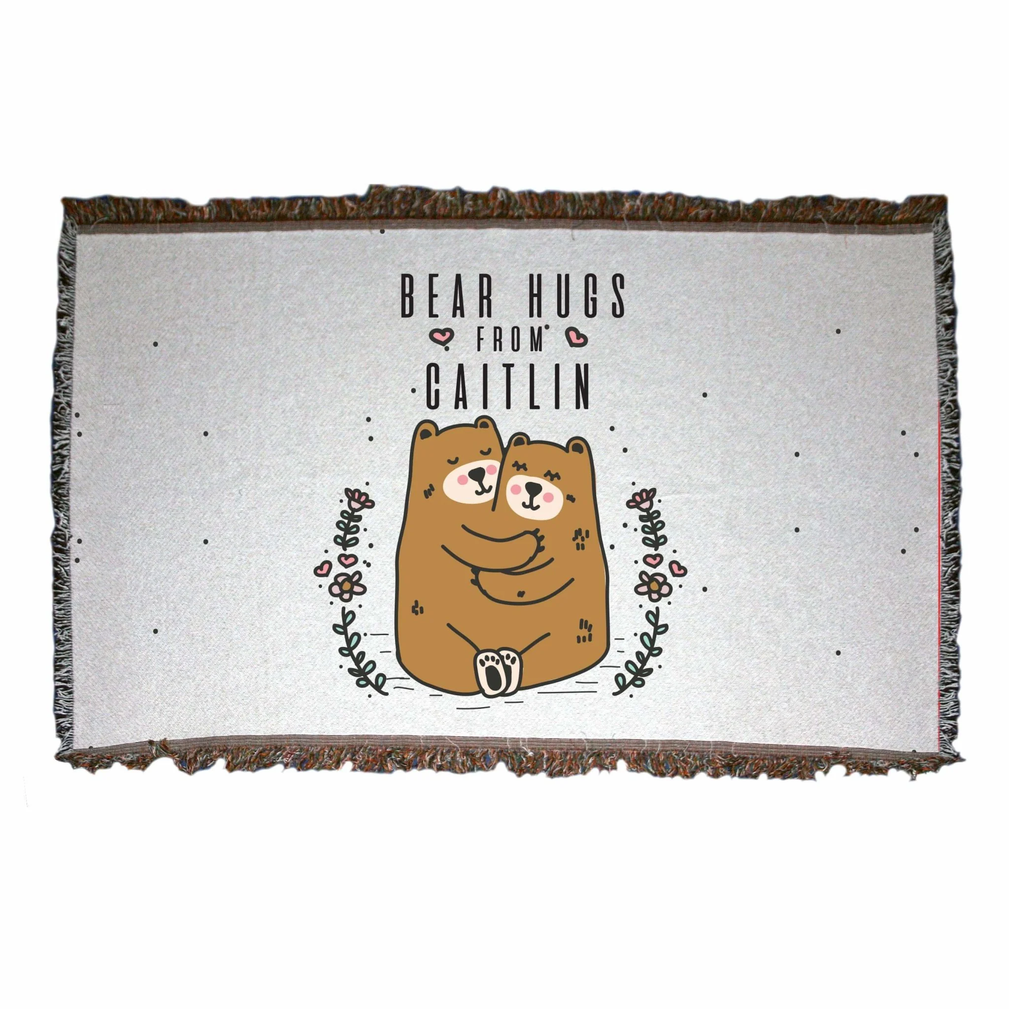 Bear Hugs From Personalized Woven Blanket