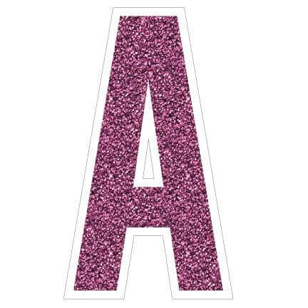 Bebas 18" Mermaid Faux Glitter Vowel Yard Letters Set - Image 3