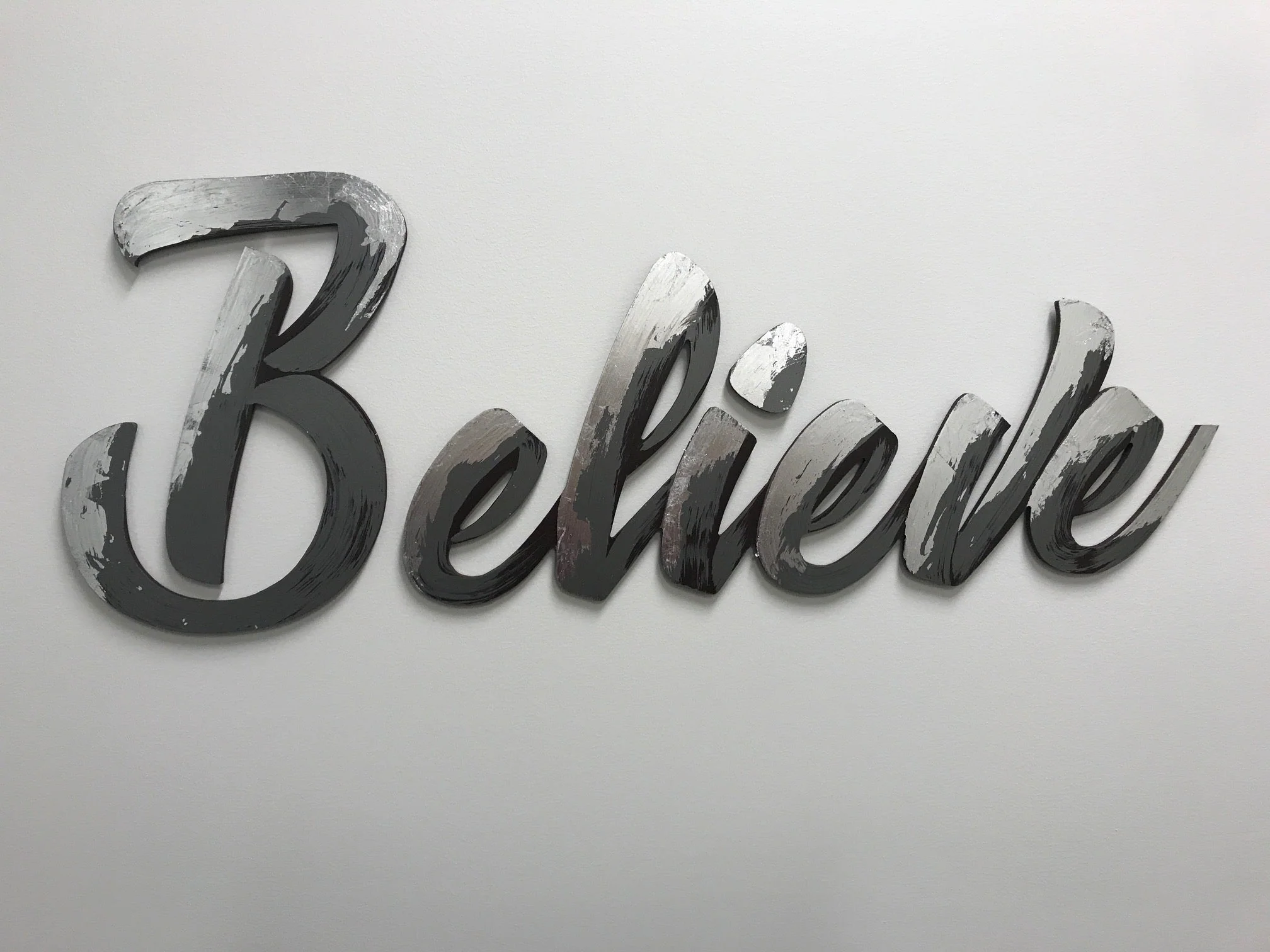 Hand-Painted Believe Wall Word - Image 3