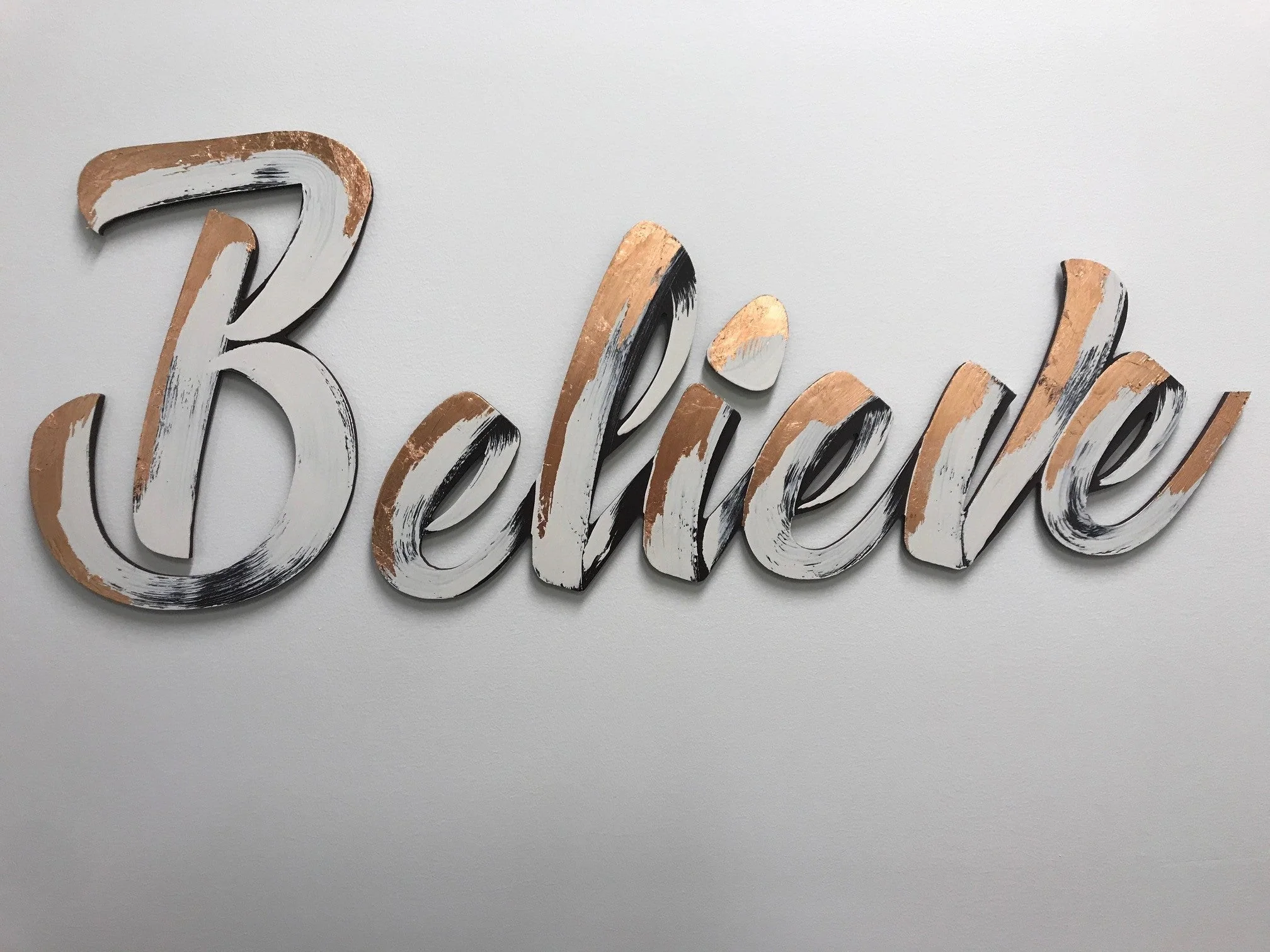 Hand-Painted Believe Wall Word - Image 4