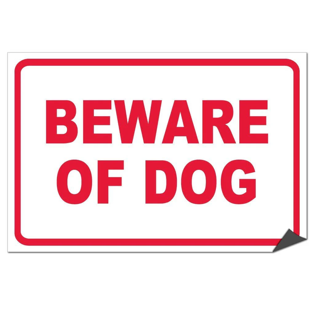 Beware of Dog Sign or Sticker - Image 5