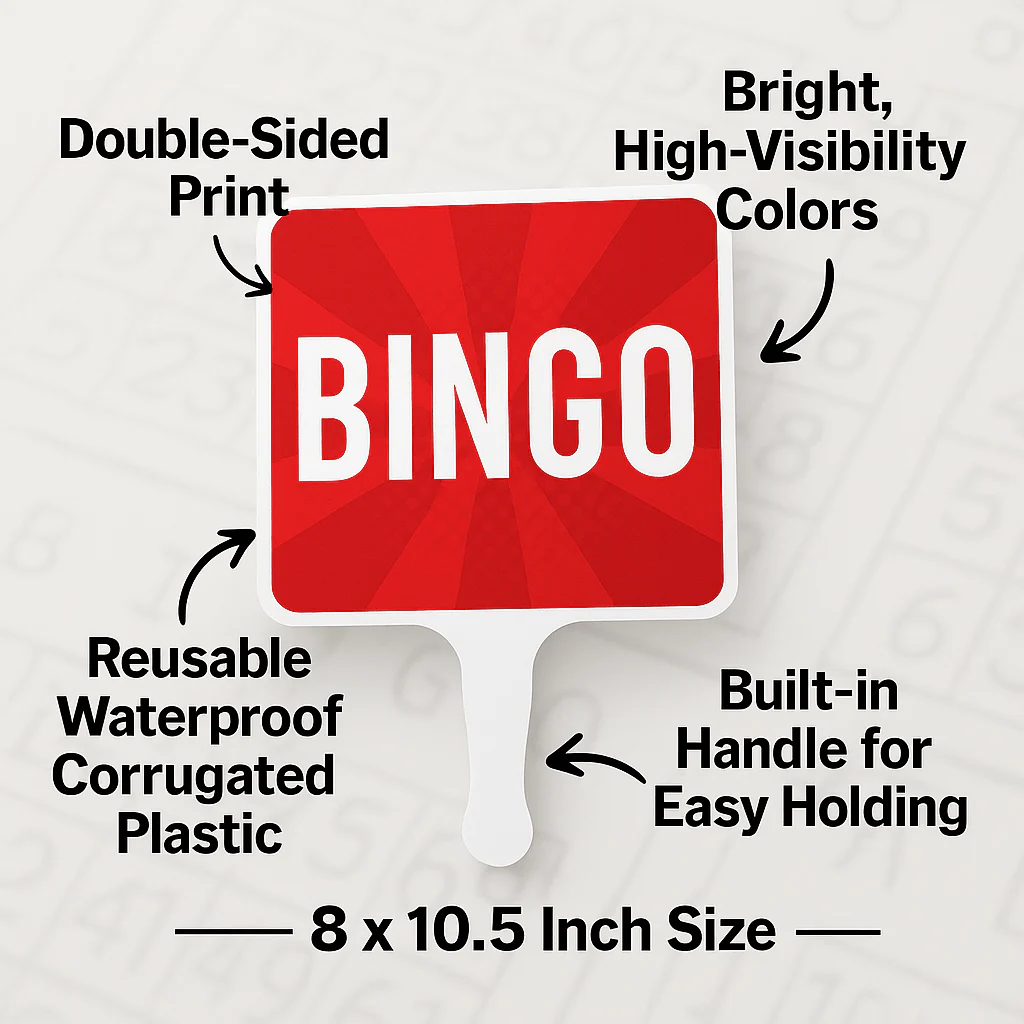 Bingo Hand Held Paddle Sign - Image 2