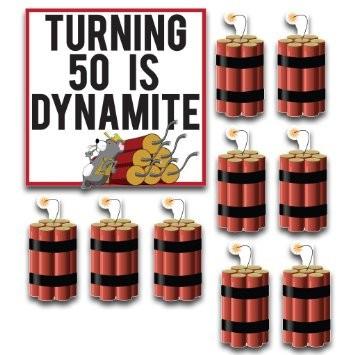 Turning 50 Is Dynamite Birthday Yard Card 10 pc set - Image 3
