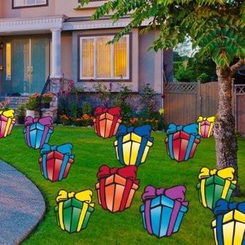 Large Birthday Presents Yard Card