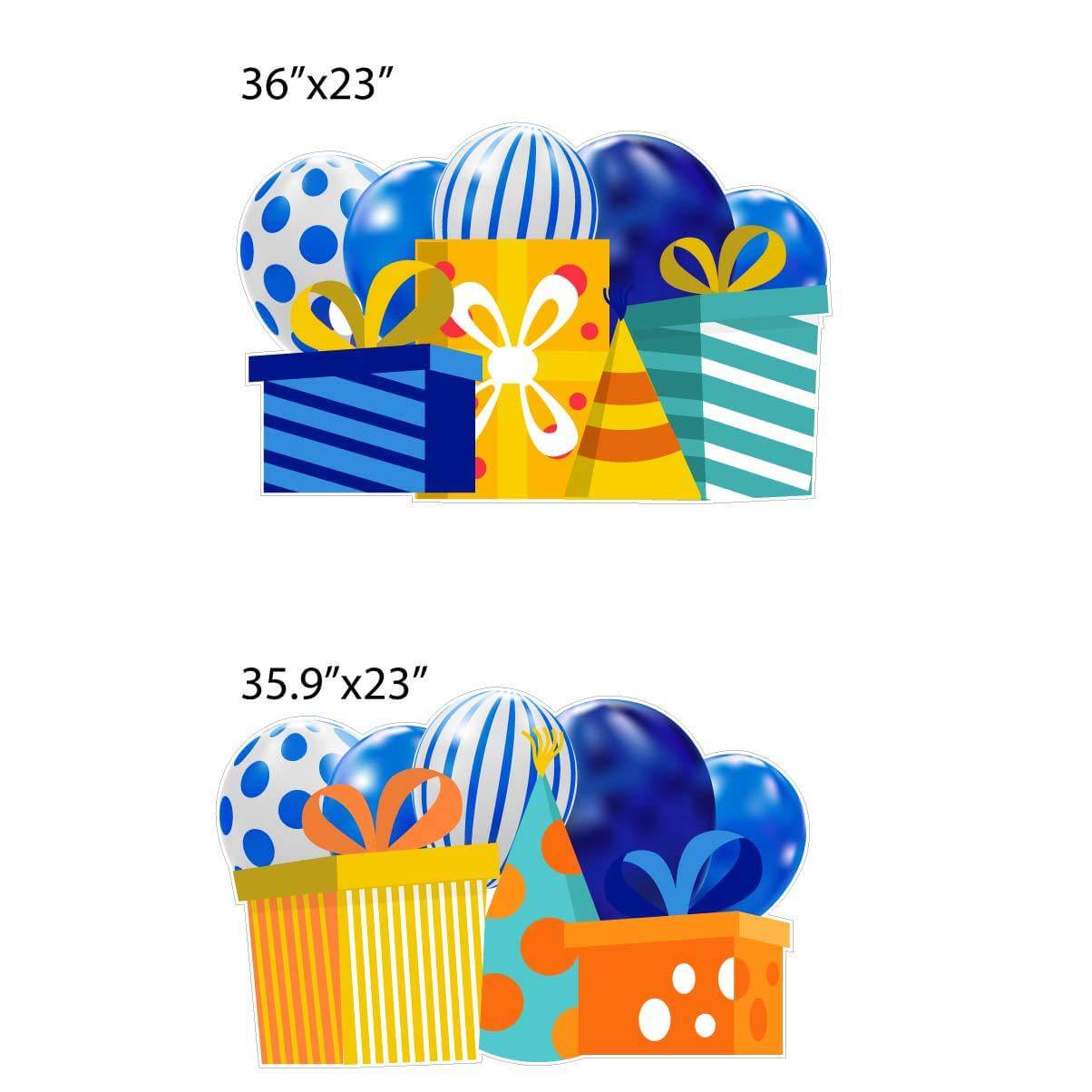 Birthday Theme Yard Card EZ Fillers 4 pc set - Image 3