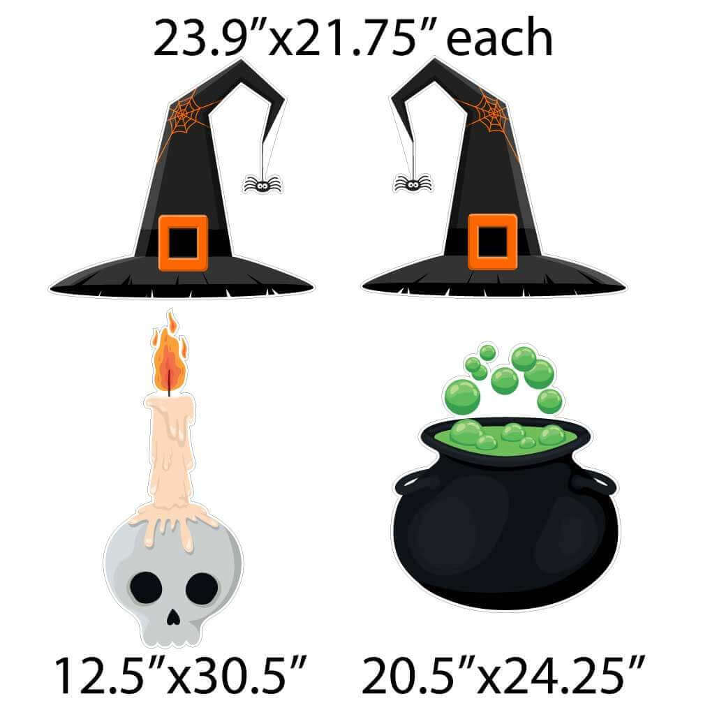 BOO! Witch Legs Halloween Yard Card Decoration - 12 pc Set - Image 4
