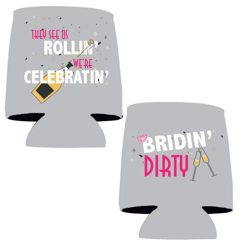 Bridin' Dirty Bachelorette Party Can Coolers Pack - Image 3