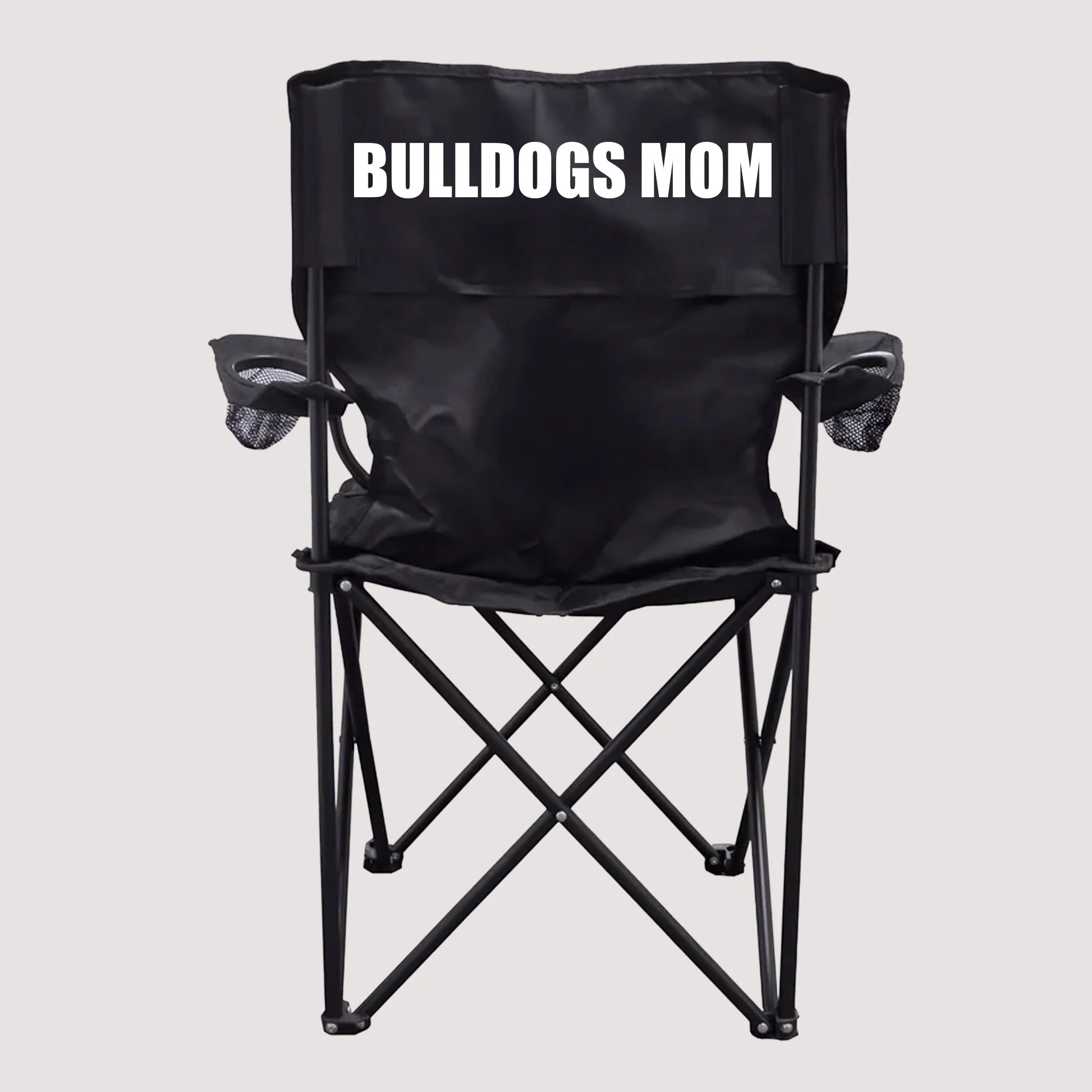 Bulldogs Mom Black Folding Camping Chair