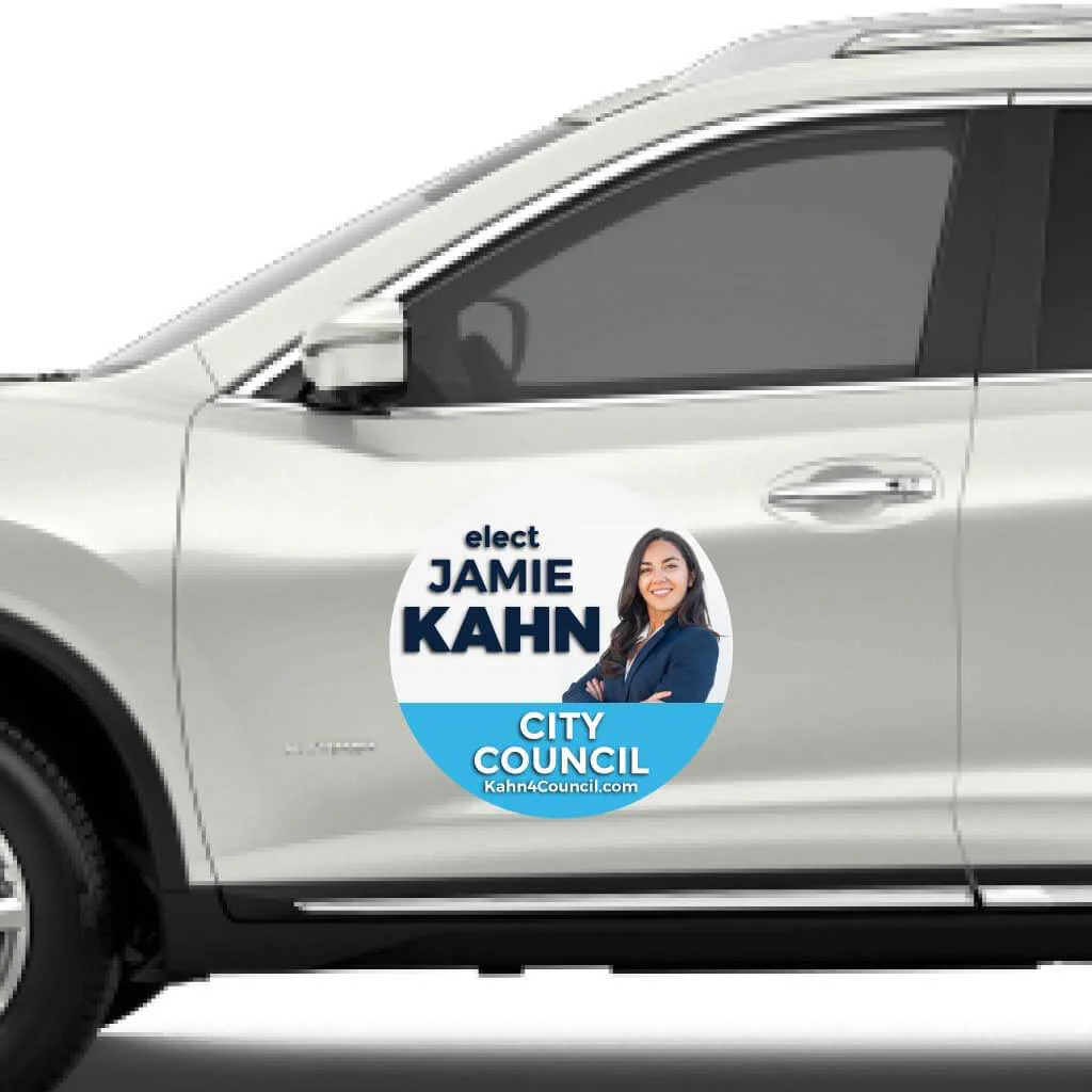 Bundle & Save Campaign Gear | 2 Car Door Magnets, 25 Car Decals & 100 Lapels - Image 2