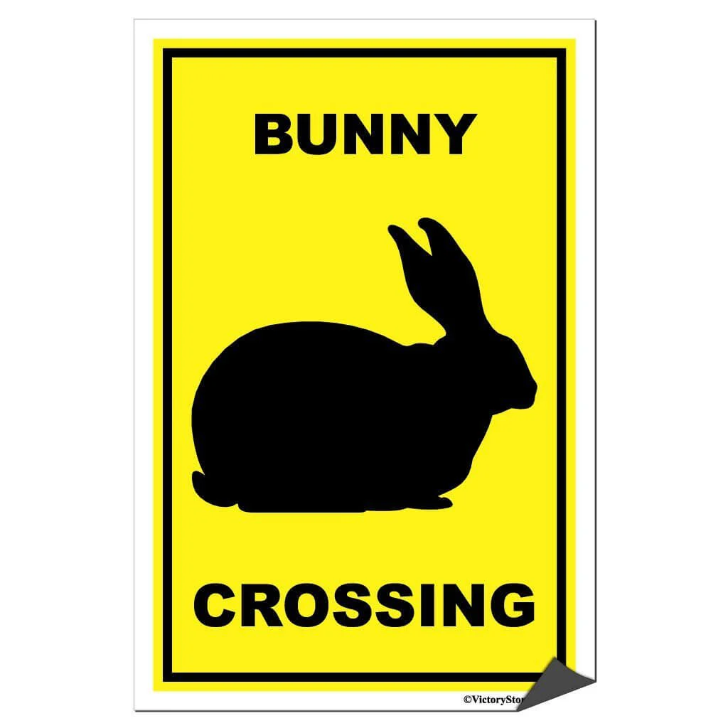 Bunny Crossing Sign or Sticker - Image 7
