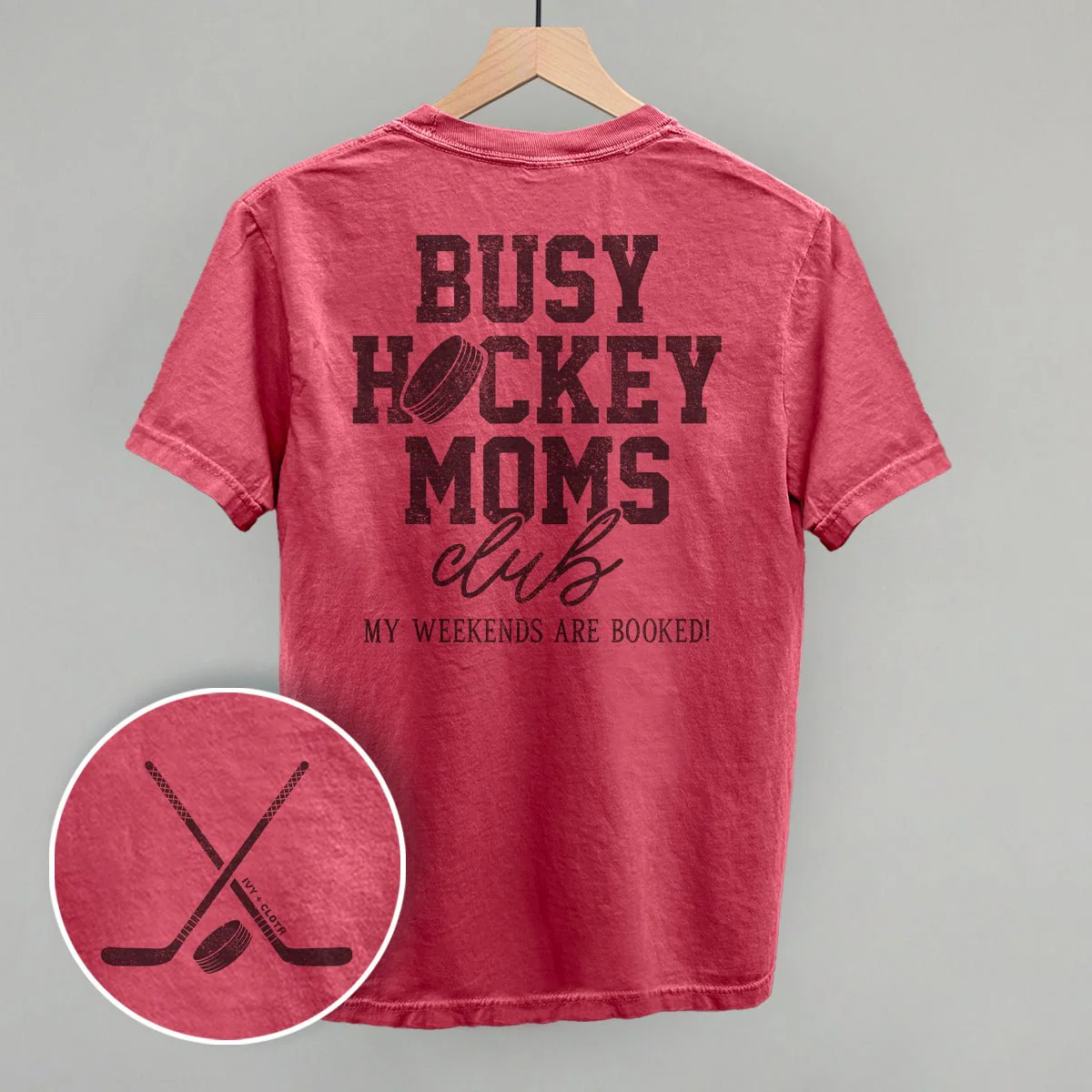 Busy Hockey Moms Club (Back Print) - Image 3
