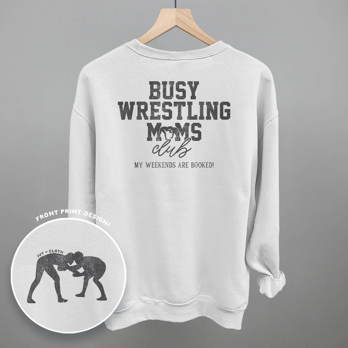 Busy Wrestling Moms Club (Back Print) T-shirt - Image 5