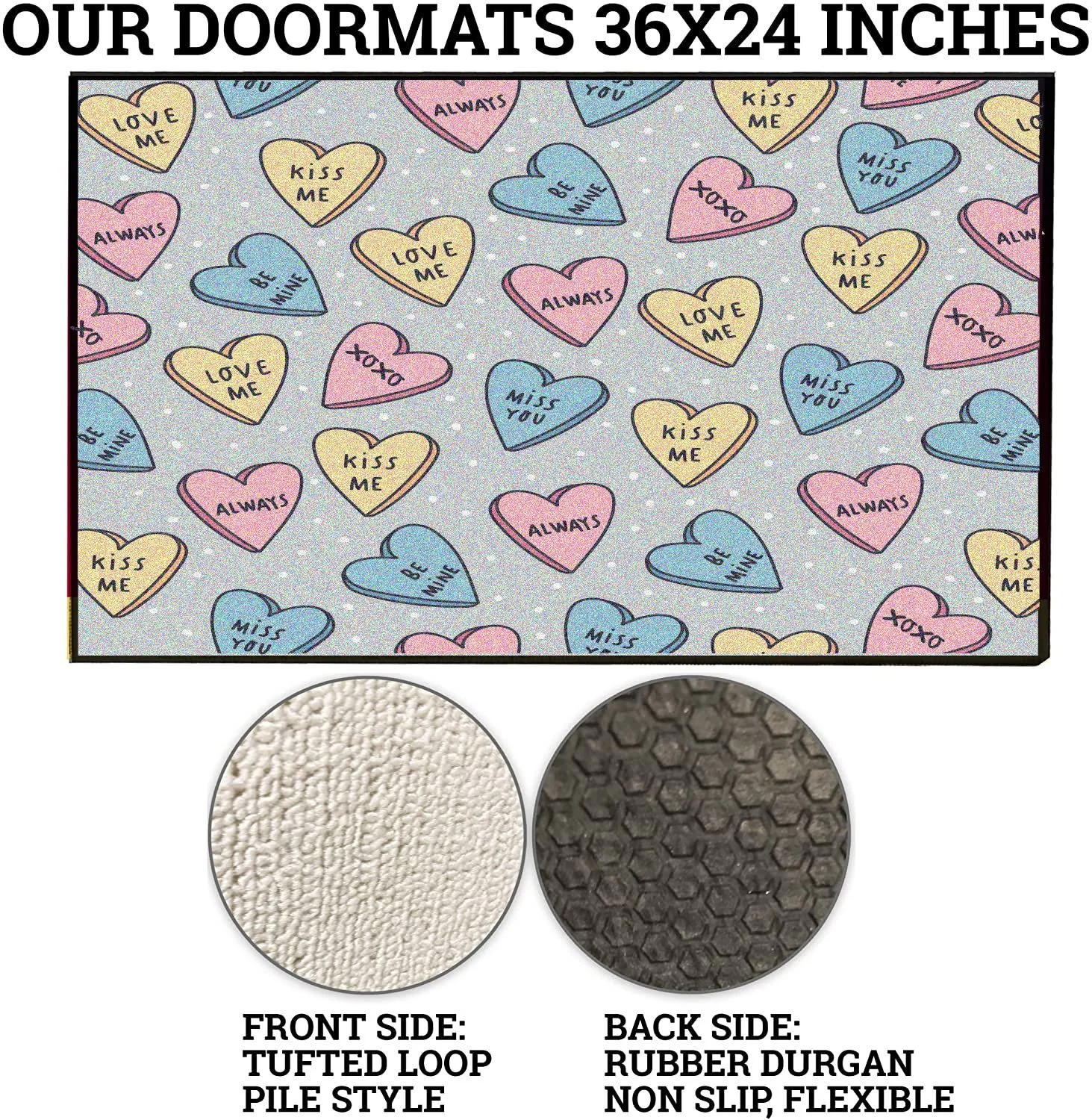 Candy Hearts Doormat - Image 2