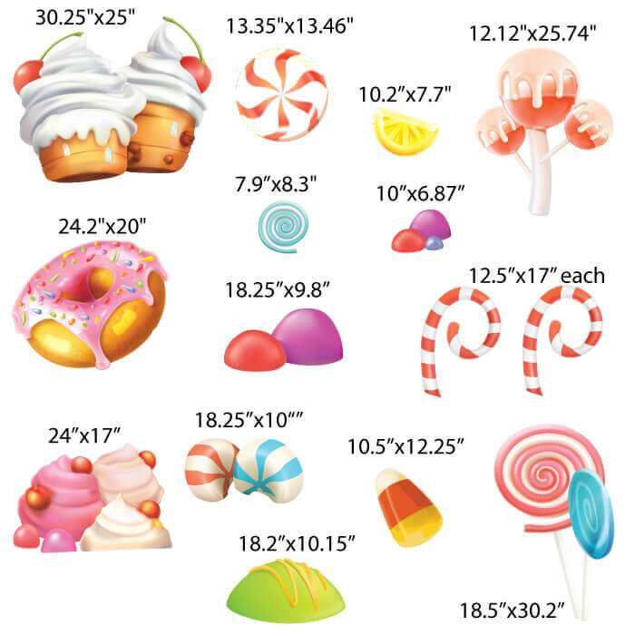 Candy World Yard Card Accessory 15 pc Set - Image 2