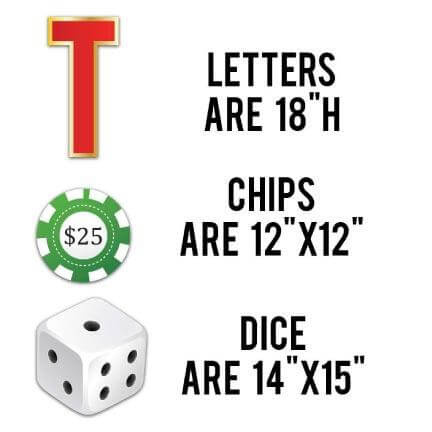 Casino Party Decorations and Yard Letters 23 piece set - Image 3