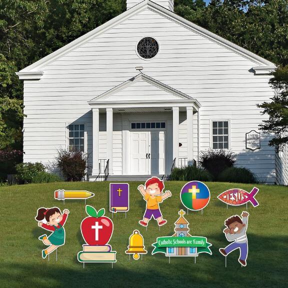Catholic Schools Week Yard Sign Decoration