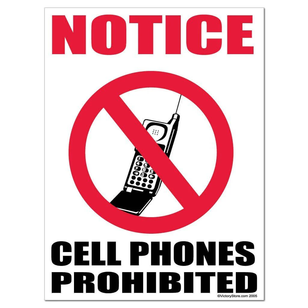 Cell Phones Prohibited Sign or Sticker - Image 2