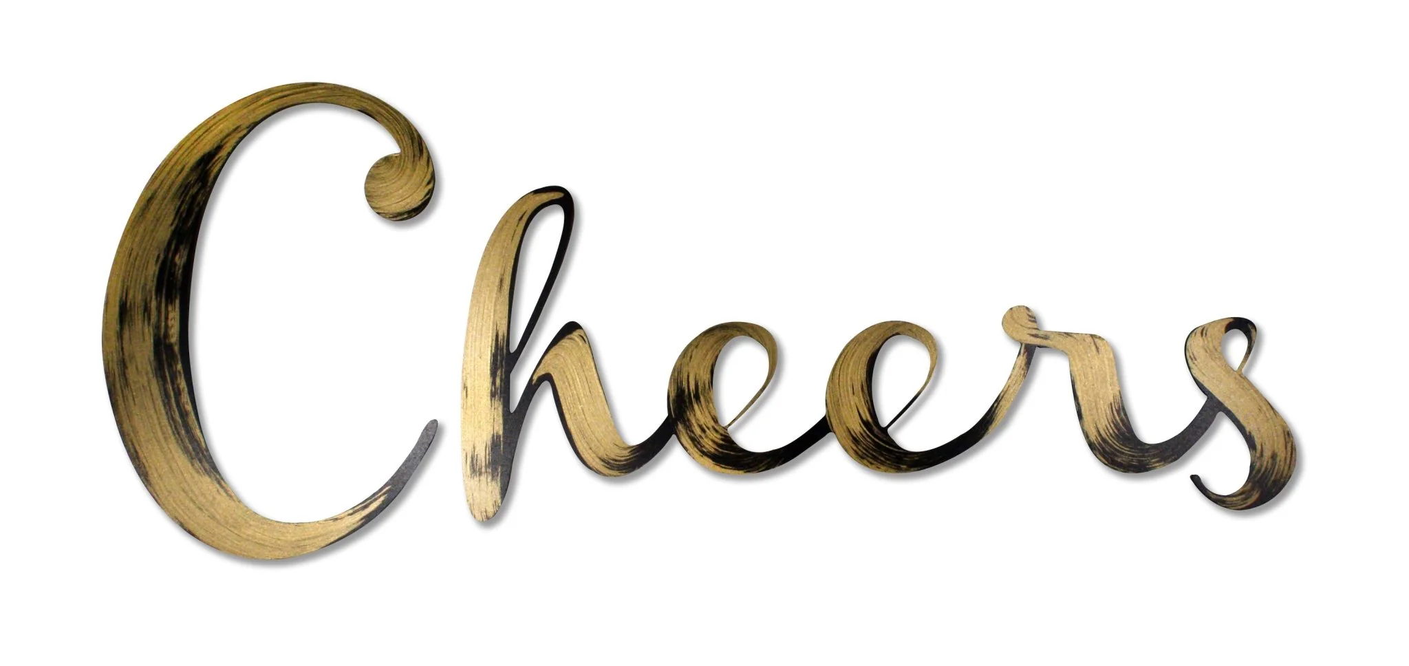 Hand Painted Script Cheers Wall Decor - Image 2
