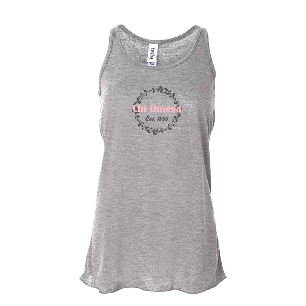 Chi Omega Laurel Wreath Women's Racerback Tank
