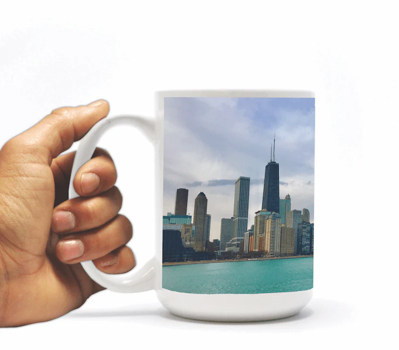 Chicago Skyline Decal, Can Cooler & Mug Gift Pack - Image 2