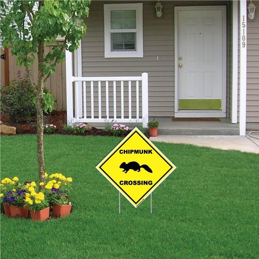 Chipmunk Crossing Sign or Sticker