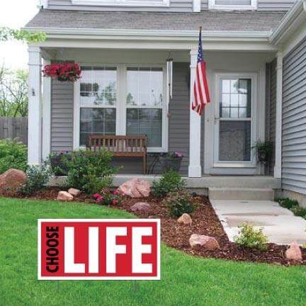Red Choose Life ProLife 2-Pack 12"x24" Yard Signs