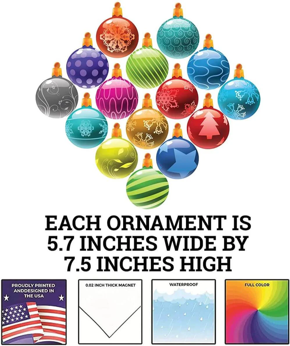 Christmas Ornaments 15 pc Garage Door Magnets - Image 2