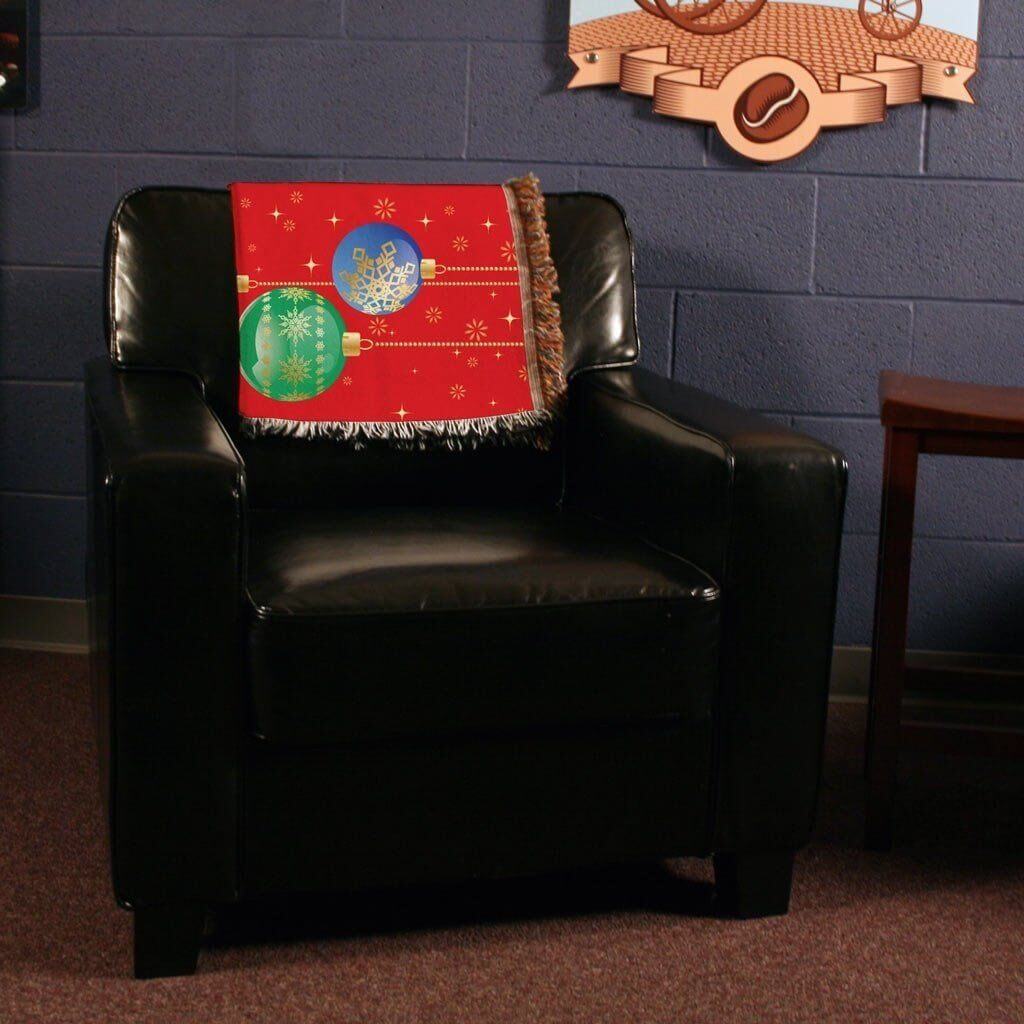 Christmas Ornaments Woven Blanket - Image 3
