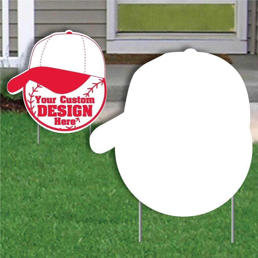 22" Circle with Hat Corrugated Plastic Yard Sign Blank - Image 5