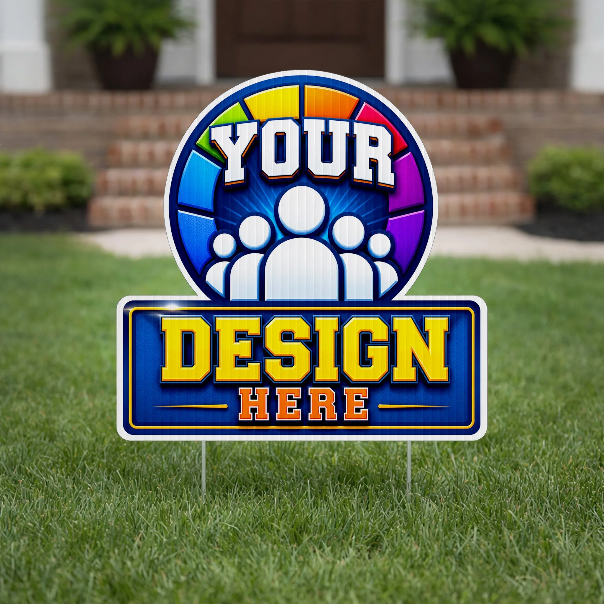 22x22" Circle with Rectangle Yard Sign - Image 3