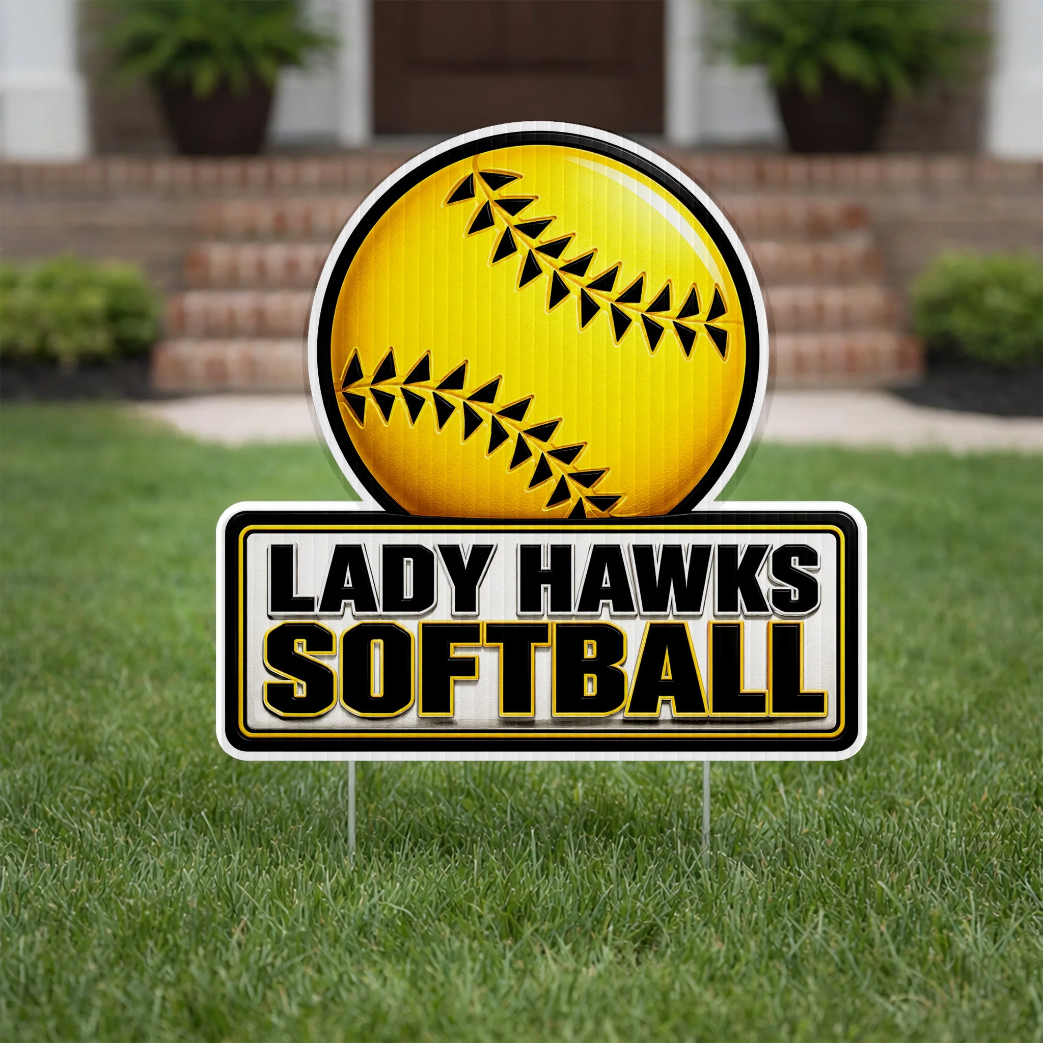 22x22" Circle with Rectangle Yard Sign - Image 4