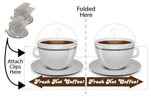 Coffee with Arrow 3D Window Sign - Image 3