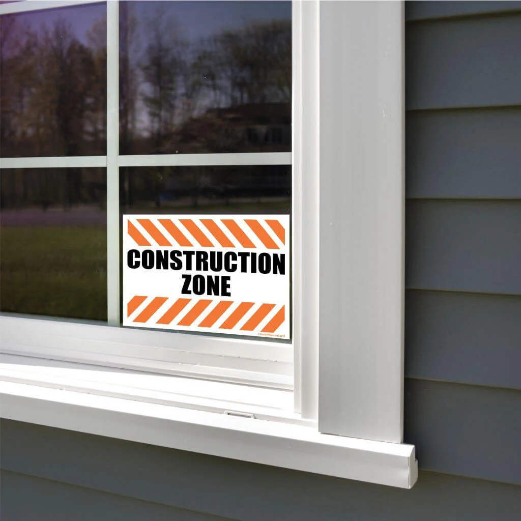 Construction Zone Sign or Sticker - Image 6
