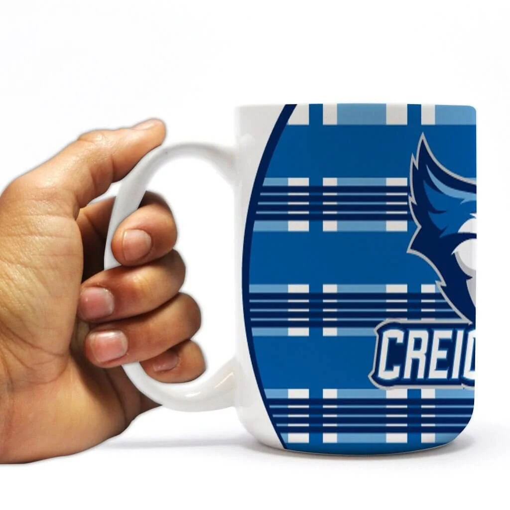 Creighton University Plaid Coffee Mug