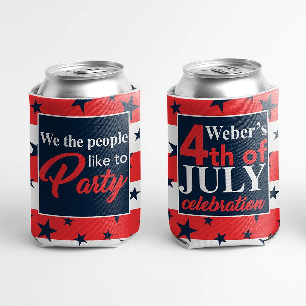 Custom 4th of July Party Can Coolers - We The People Like To Party - Image 2