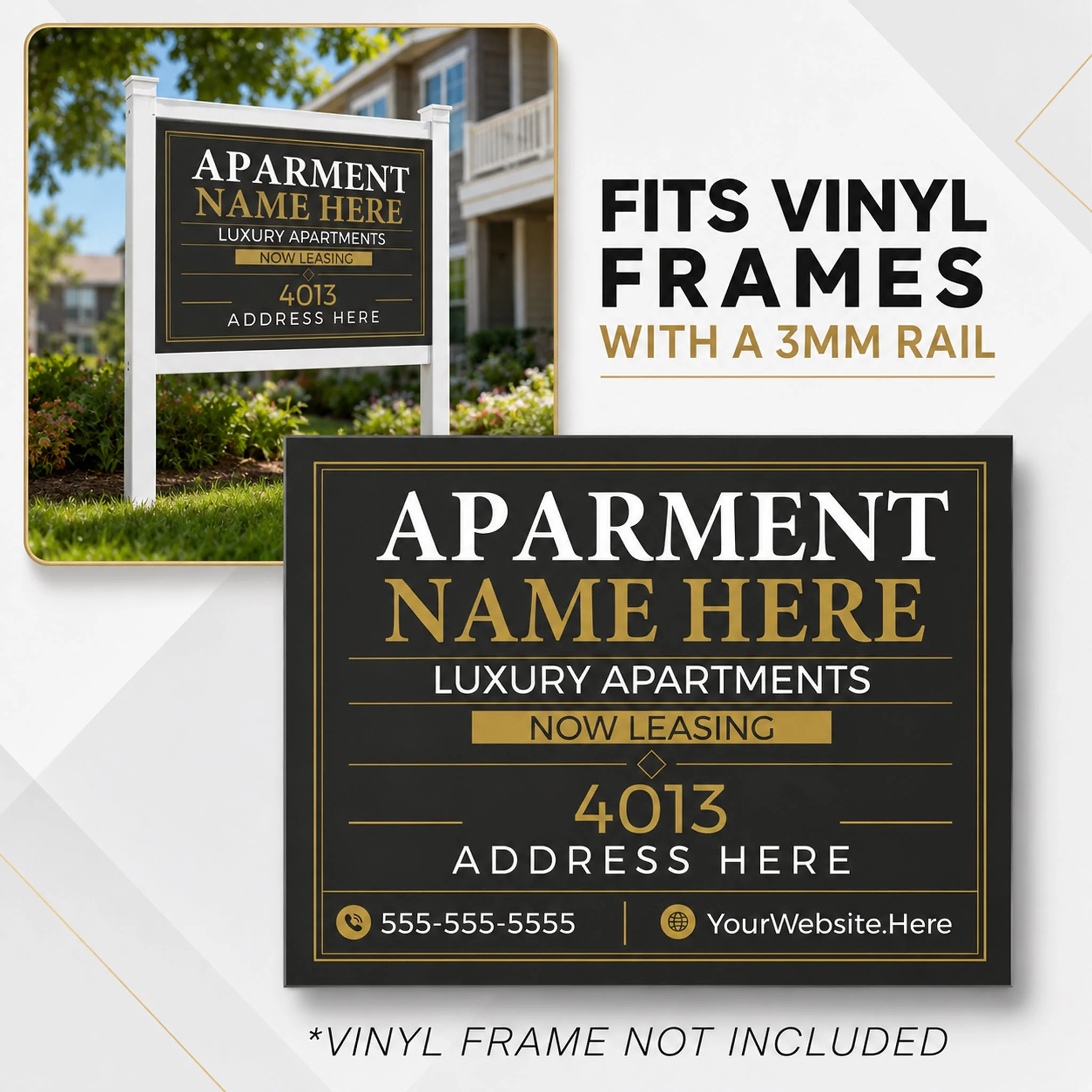 Custom Apartment Complex Sign – 3x4 ft Weatherproof Aluminum Composite Sign (ACM) | Leasing & Property Signage - Image 3