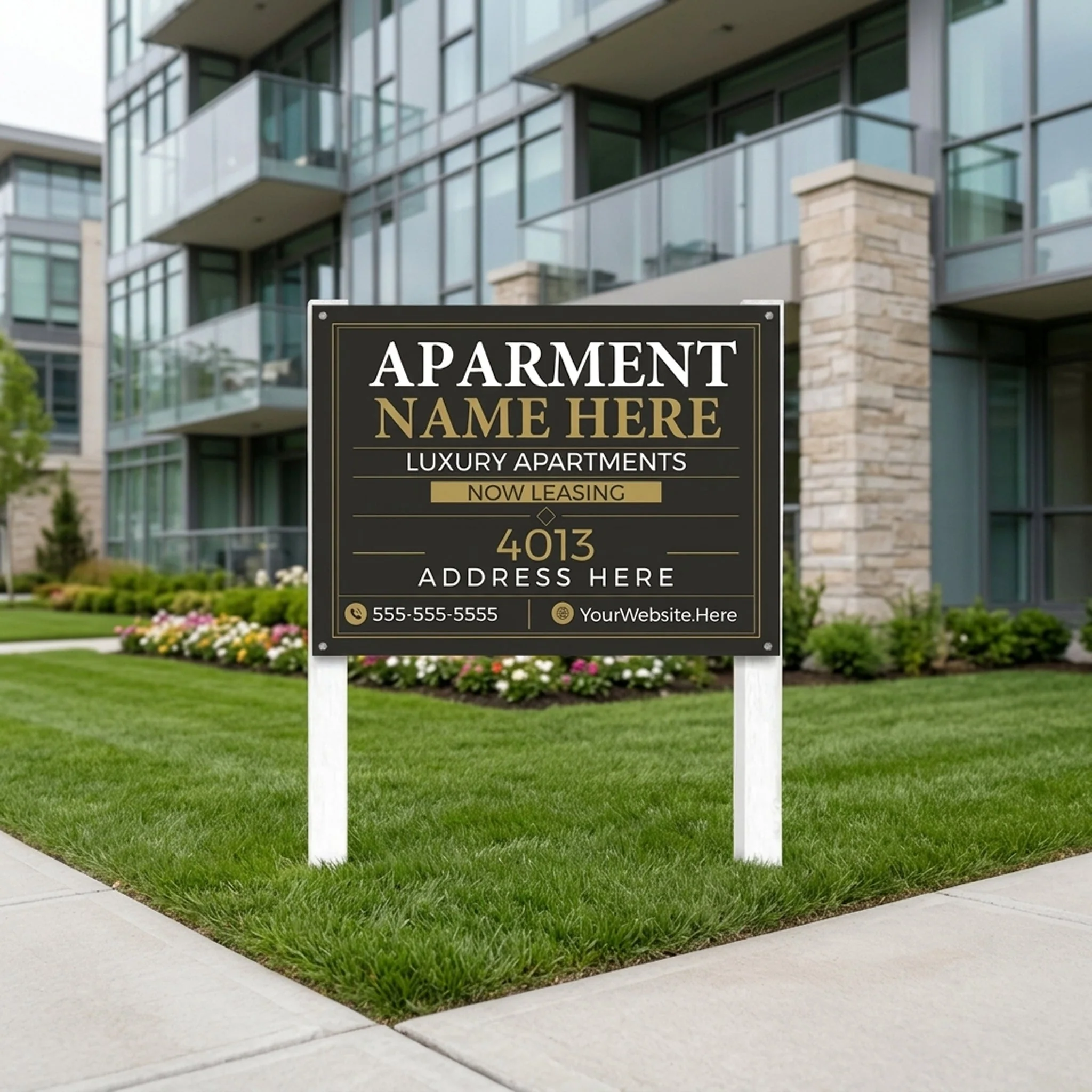 Custom Apartment Complex Sign – 3x4 ft Weatherproof Aluminum Composite Sign (ACM) | Leasing & Property Signage - Image 5
