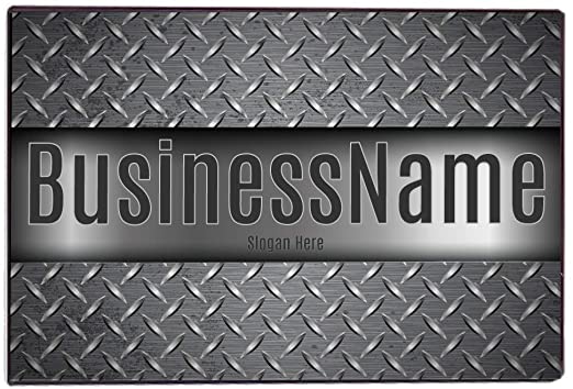 Custom Diamond Plate Business Doormat - Image 2