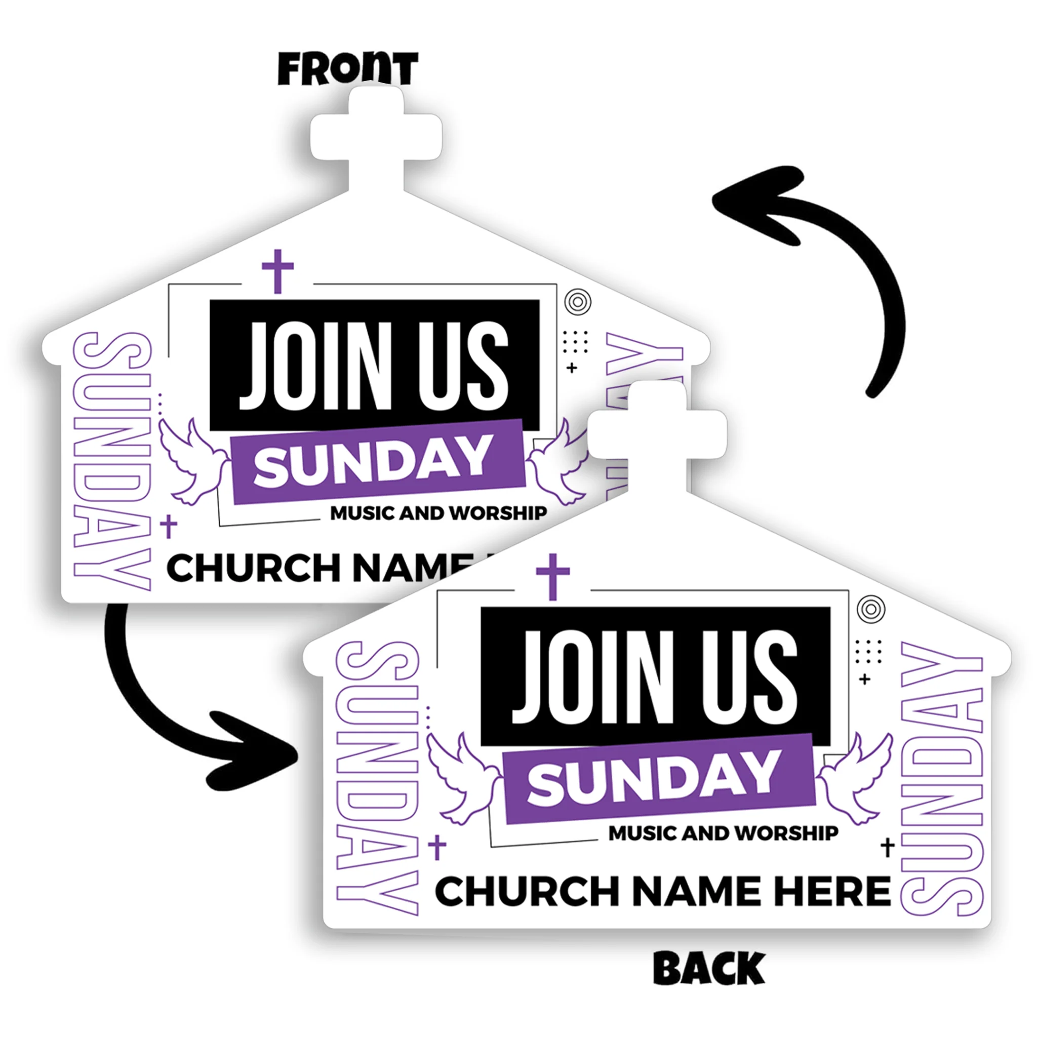 Custom Church Yard Signs – “Join Us This Sunday” | 10-Pack | Two-Sided | 20 EZ Stakes Included - Image 4