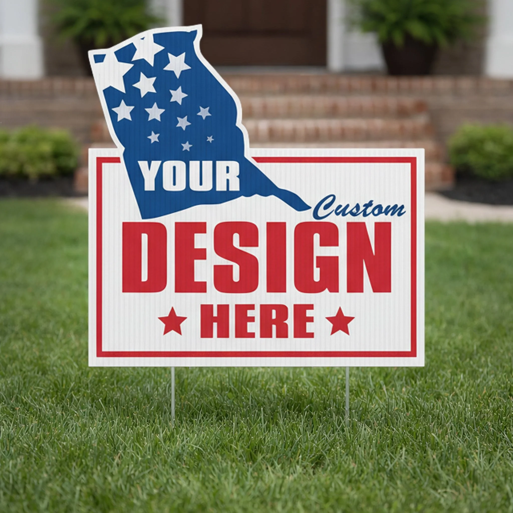 Custom - Connecticut - State Shaped Yard Signs