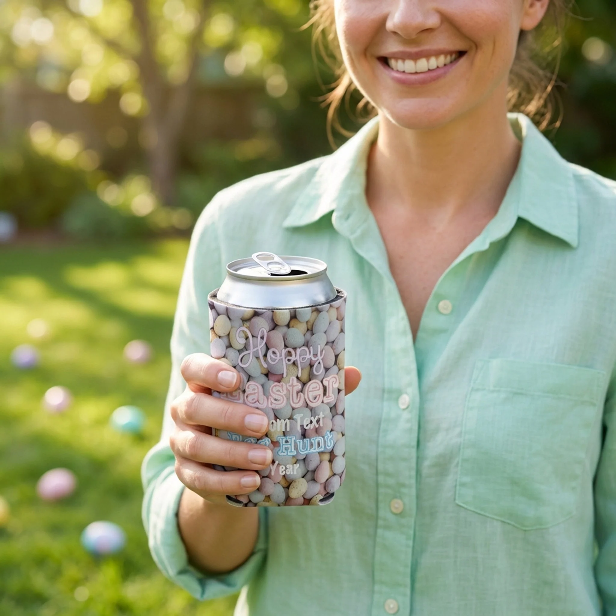 Custom Easter Egg Hunt Can and Beverage Coolers - Image 3