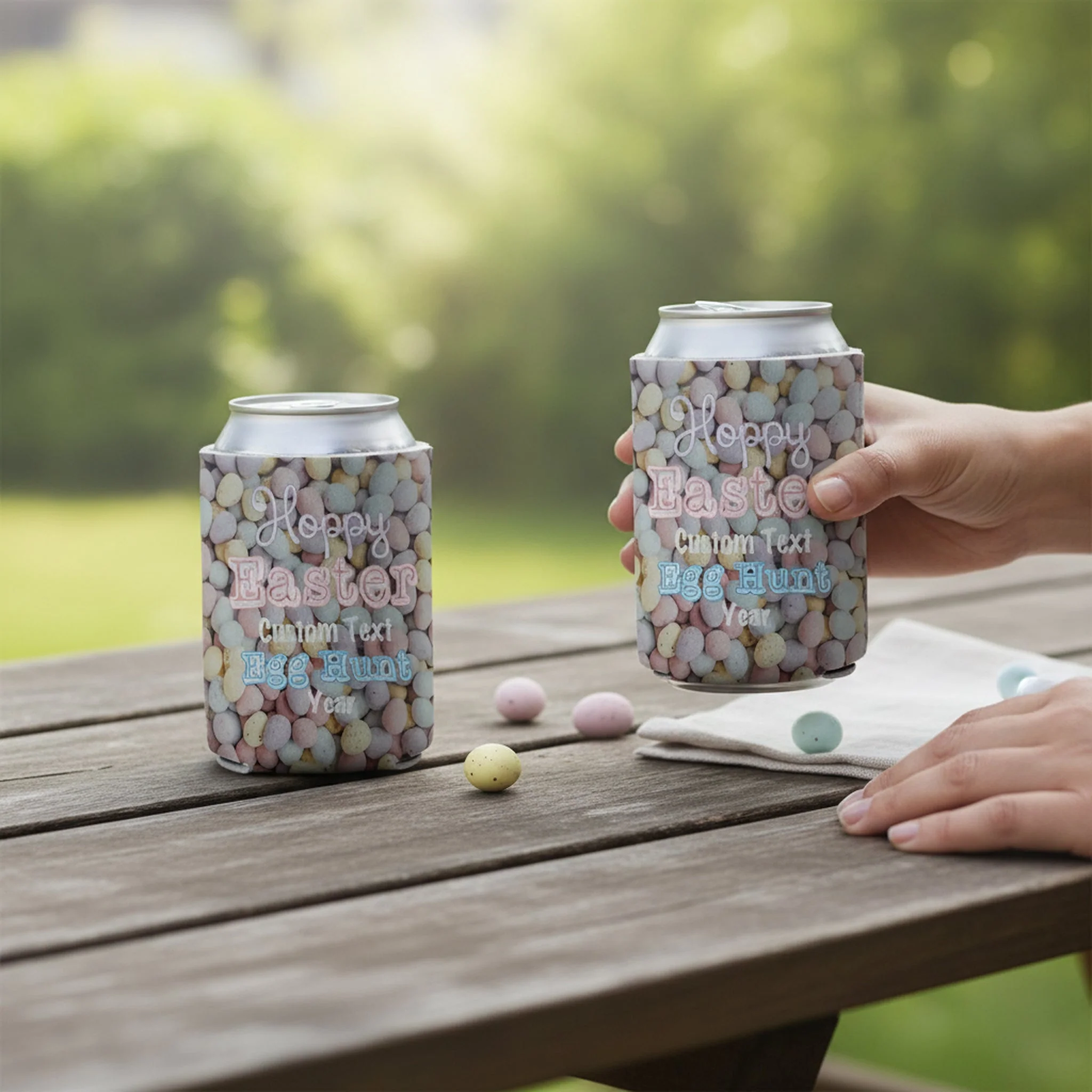 Custom Easter Egg Hunt Can and Beverage Coolers - Image 7