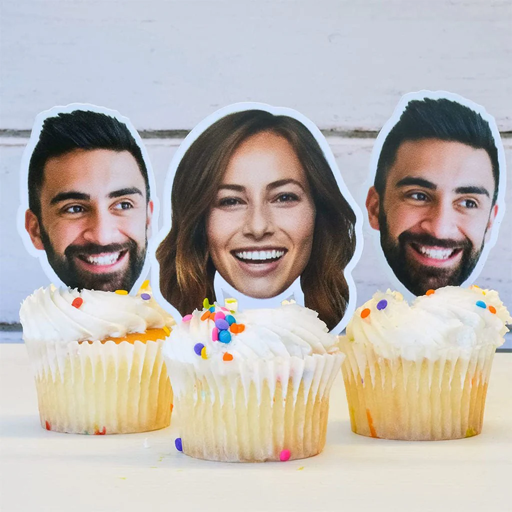 Custom Face Cutout Cupcake Toppers