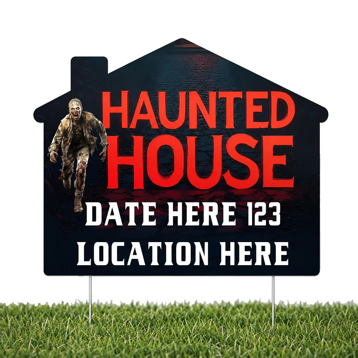 Custom Huanted House Yard Signs | 10-Pack | 20 EZ Stakes Included - Image 11