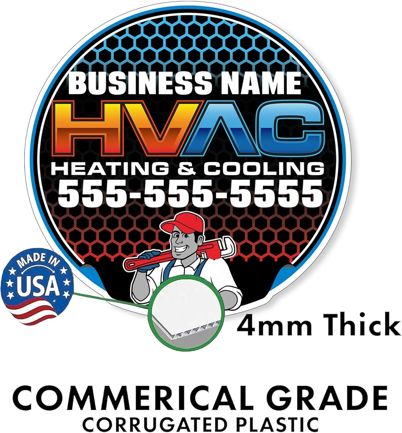 Custom HVAC Yard Signs | 10-Pack| Two-Sided | Personalized Heating & Cooling Signs 20 EZ Stakes Included (Copy) - Image 6