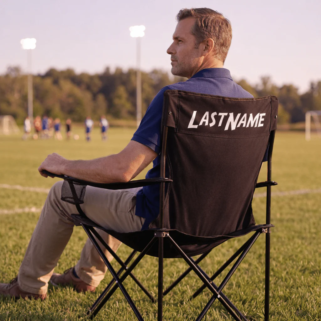 Custom Text Camping Chair – Personalized Fold-Up Outdoor Chair with Carry Bag - Image 2