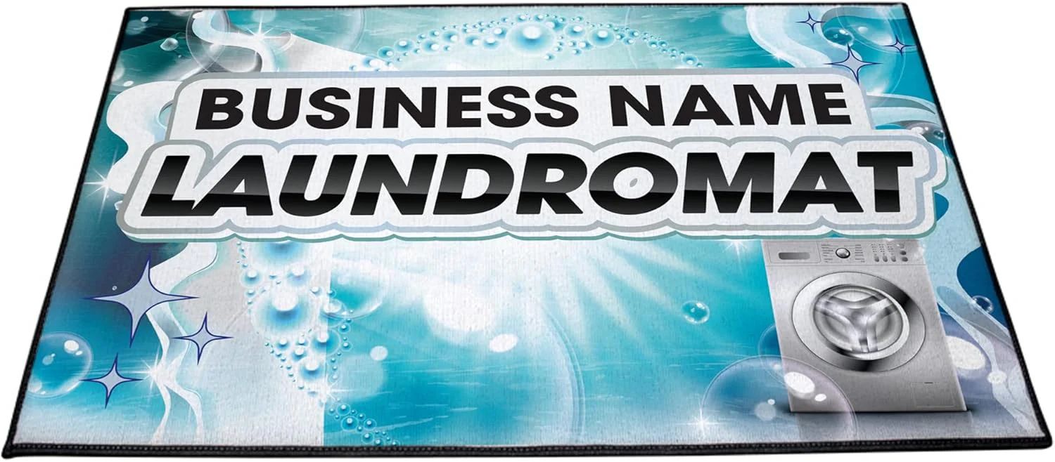 Custom Laundromat Doormat 24x36 Inches | Tufted Loop | Rubber Backing - Image 5